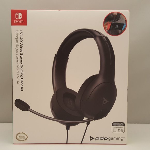 LVL40 Wired Stereo Gaming Headset for Nintendo Switch by PDP Gaming - Picture 2 of 7
